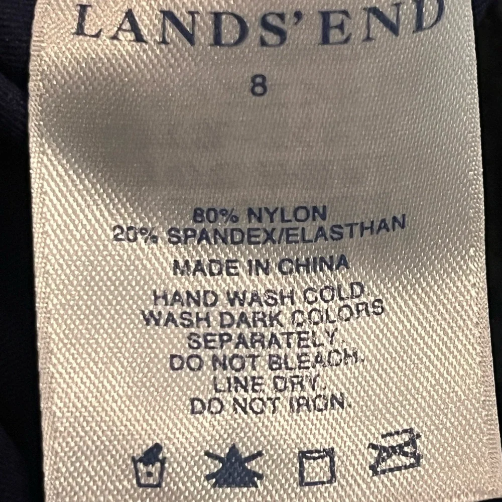 Land’s End Swim Top Tankini Ladies Sz 8 EUC Summer Beach Pool Vacay Resort